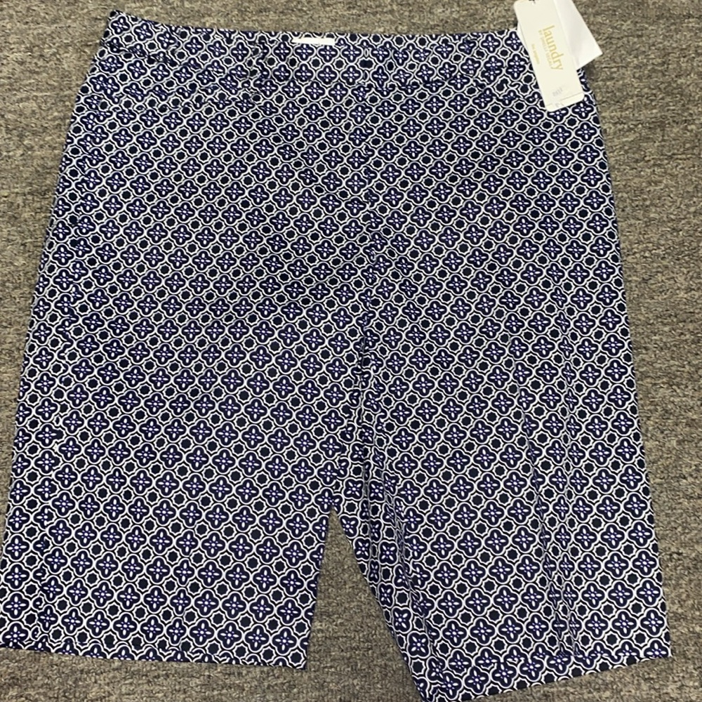 COPY - NEW SHELLI SEGAL Blue Patterned Shorts